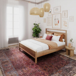 Loomed Purple Soft Machine Washable Washable Modern Area Rug - 150 X 80Cm - thumbnail 3
