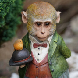 Mr Monkey Resin Sculpture Home Garden Ape Chimp Statue Outdoor Animal Ornament - thumbnail 3