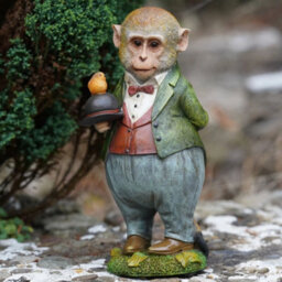 Mr Monkey Resin Sculpture Home Garden Ape Chimp Statue Outdoor Animal Ornament - thumbnail 2