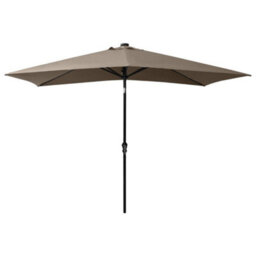 Berkfield Harmful Parasol With Leds And Steel Pole Taupe 2X3 M - thumbnail 3