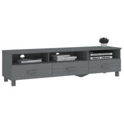 Vidaxl Tv Cabinet Hamar Dark Grey 158X40X40 Cm Solid Wood Pine - thumbnail 6