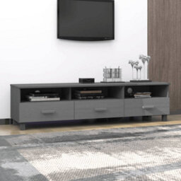 Vidaxl Tv Cabinet Hamar Dark Grey 158X40X40 Cm Solid Wood Pine - thumbnail 7