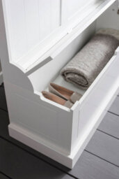 Nöa & Nani Brittany Hallway Bench And Coat Hook Shoe Storage In Classic White - thumbnail 3