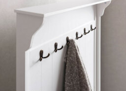 Nöa & Nani Brittany Hallway Bench And Coat Hook Shoe Storage In Classic White - thumbnail 2