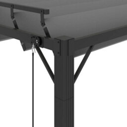 Berkfield Modern Gazebo With Louvered Roof 3X4 M Anthracite Fabric And Aluminium - thumbnail 6