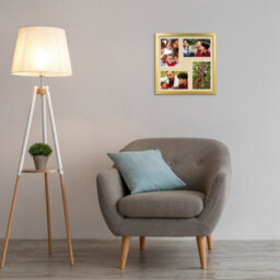 AK Frames 12X12 Gold Sleek Multi Photo Frame With Ivory Mount - Holds 4 Apertures (4X) 6X4 Photos - thumbnail 3