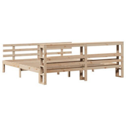 Berkfield Bed Frame With Headboard Without Mattress 180X200 Cm Super King - thumbnail 8
