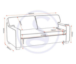 Seconique Eton Sofa Bed Dark Grey Fabric Metal Pull Out Sofa Bed With Mattress - thumbnail 6