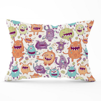 Warren Reed Designer Playful Halloween Monsters Cushions 33Cm X 48Cm - image 1