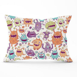 Warren Reed Designer Playful Halloween Monsters Cushions 33Cm X 48Cm - thumbnail 1