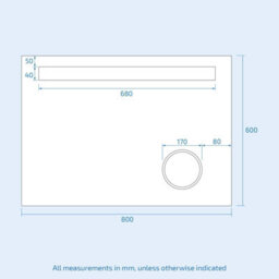 Nes Home Rectangle Illuminated Led 800mm X 600mm Bathroom Mirror Demister - thumbnail 6