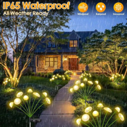 Solar Mushroom Garden Lights Waterproof Outdoor Decor 6 Heads - thumbnail 3
