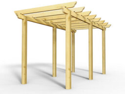 Edecks Heavy Duty Royal Walkway Wooden Garden Pergola With Super Rafters (W 2400mm X D 4800mm) With Concrete In Posts (2.7M) - thumbnail 4