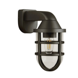 Lighting Collection Wick Ever - Plastic Outdoor Wall Light Black - thumbnail 2