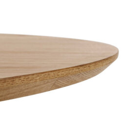 Wyld Haus Perth 220Cm Oval Dining Table Natural Oak Veneer With Black Metal Legs - thumbnail 4