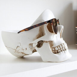 Suck Uk Skull Tidy Jewellery Organiser / Key Bowl & Room Decor White - thumbnail 4