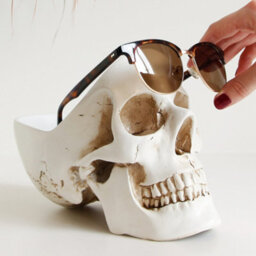 Suck Uk Skull Tidy Jewellery Organiser / Key Bowl & Room Decor White - thumbnail 6