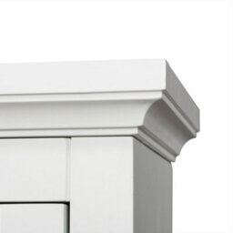 Teamson Home Wall-Mounted Bathroom Cabinet With Adjustable Shelves, White/bronze - thumbnail 9