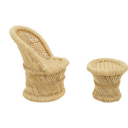 Orsina Rowan Children Natural Chair With Stool - thumbnail 3