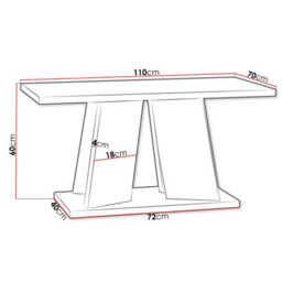 Mufo Modern Coffee Table With Contemporary Geometric Design  Oak Artisan Black - thumbnail 4