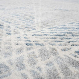 Loomed Silver Blue Distressed Abstract Geometric Area Rug 80X150Cm - thumbnail 5