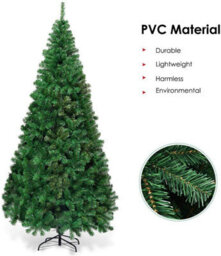 Abaseen 10Ft Green Artificial Christmas Tree, 1800 Tips Xmas Tree Easy Assembly Foldable Reusable Strong Stand, Indoor ,outdoor - thumbnail 3