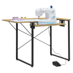 Sewing Online Dart Sewing Machine Table With Folding Top In Charcoal Black / Ashwood - thumbnail 2