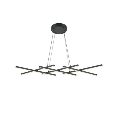 Luminosa Lighting Luminosa Halo Modern Decorative Bar Pendant Ceiling Light Black 800Lm White Shade - image 1
