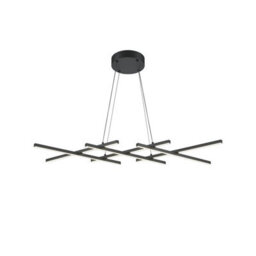 Luminosa Lighting Luminosa Halo Modern Decorative Bar Pendant Ceiling Light Black 800Lm White Shade