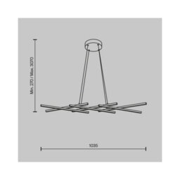 Luminosa Lighting Luminosa Halo Modern Decorative Bar Pendant Ceiling Light Black 800Lm White Shade - thumbnail 2