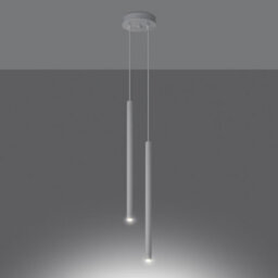 Sollux Lighting Pastelo Steel White 2 Lights Modern Pendant Ceiling Light - thumbnail 3