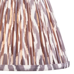 Luminosa Lighting Luminosa Higgledy Gloss Cotswold Green Paint Table Lamp With Pearl Grey Fabric Ikat Shade 25Cm E14 - thumbnail 6