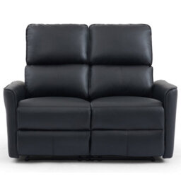 More4Homes Madrid 2 Seater Manual Recliner Air Leather Sofa (Black) - thumbnail 3