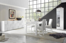 FurniComp LTD Furnicomp Lyon 2 Door White Gloss Tall Sideboard/highboard - thumbnail 5