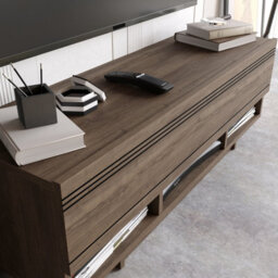 Decorotika Celestia Tv Stand Tv Unit Walnut - thumbnail 3