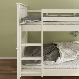 Bedmaster Oslo White Quadruple Sleeper Bunk Bed With Pocket Mattresses - thumbnail 2