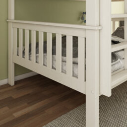 Bedmaster Oslo White Quadruple Sleeper Bunk Bed With Pocket Mattresses - thumbnail 3