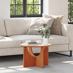 Berkfield Coffee Table Wax Brown 50 X 50 X 35 Cm Solid Pine Wood - thumbnail 1