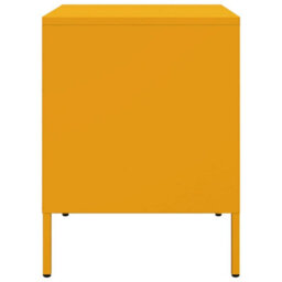 Berkfield Bedside Cabinet Mustard Yellow 36X39X50.5 Cm Steel - thumbnail 7