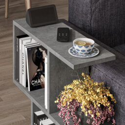 Decortie Homemania Modern Side End Coffee Table Multipurpose Retro Grey Living Room H 60Cm - thumbnail 7