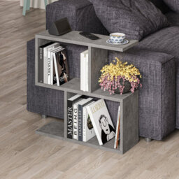 Decortie Homemania 60Cm Multipurpose Side Table For Living Room, Retro Grey Finish