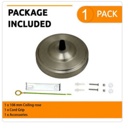 Metal Ceiling Rose Light Fitting 108mm Antique Round Canopy Plate With Accessories For Pendant Lights Chandeliers And Hanging Lamp - thumbnail 4