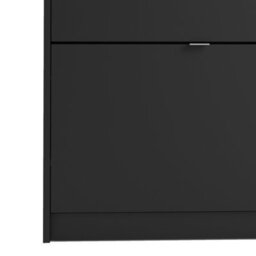 Furniture To Go Shoes Shoe Cabinet  W. 2 Tilting Doors And 1 Layer Matt Black - thumbnail 7