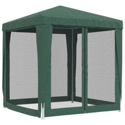 Walplus Party Tent Garden Gazebo Canopy With 4 Mesh Sidewalls Green 2X2 M Hdpe - thumbnail 5