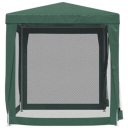 Walplus Party Tent Garden Gazebo Canopy With 4 Mesh Sidewalls Green 2X2 M Hdpe - thumbnail 4