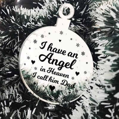 Red Ocean Beautiful Dad Memorial Christmas Tree Decoration Rememberance - image 1