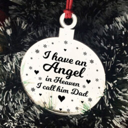 Red Ocean Beautiful Dad Memorial Christmas Tree Decoration Rememberance - thumbnail 3