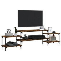 Berkfield Tv Cabinet Smoked Oak 197X35X52 Cm Engineered Wood - thumbnail 4