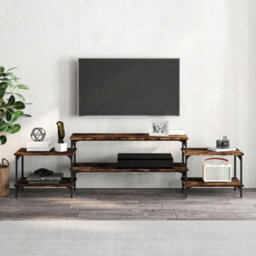 Berkfield Tv Cabinet Smoked Oak 197X35X52 Cm Engineered Wood - thumbnail 3
