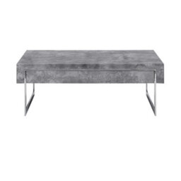 Furniture in Fashion Casa Wooden Coffee Table With 1 Drawer In Concrete Effect - thumbnail 4